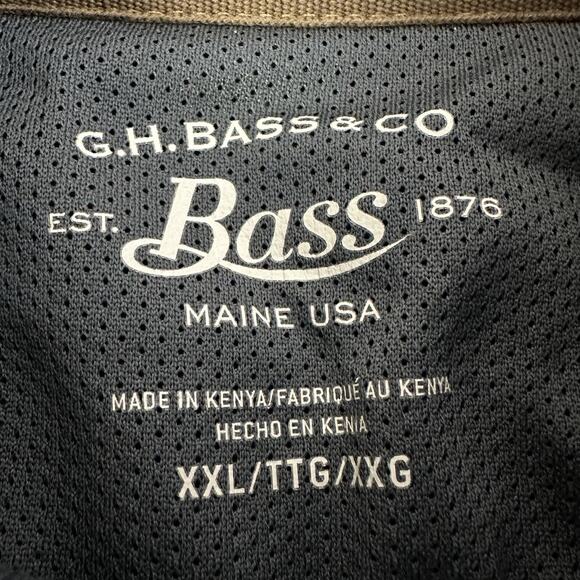 G.H. Bass Sweater Men’s XXL Green Explorer 1/4 Zip Pullover Outdoors Fleece - Picture 5 of 8